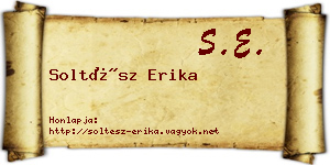 Soltész Erika névjegykártya